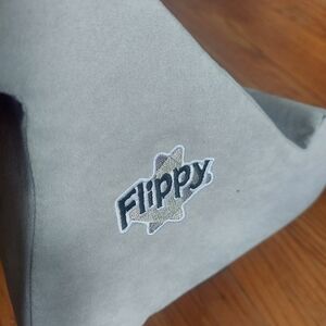 Flippy Gray Wedge Pillow For Cell PhonE And Laptop Comfort. (A)